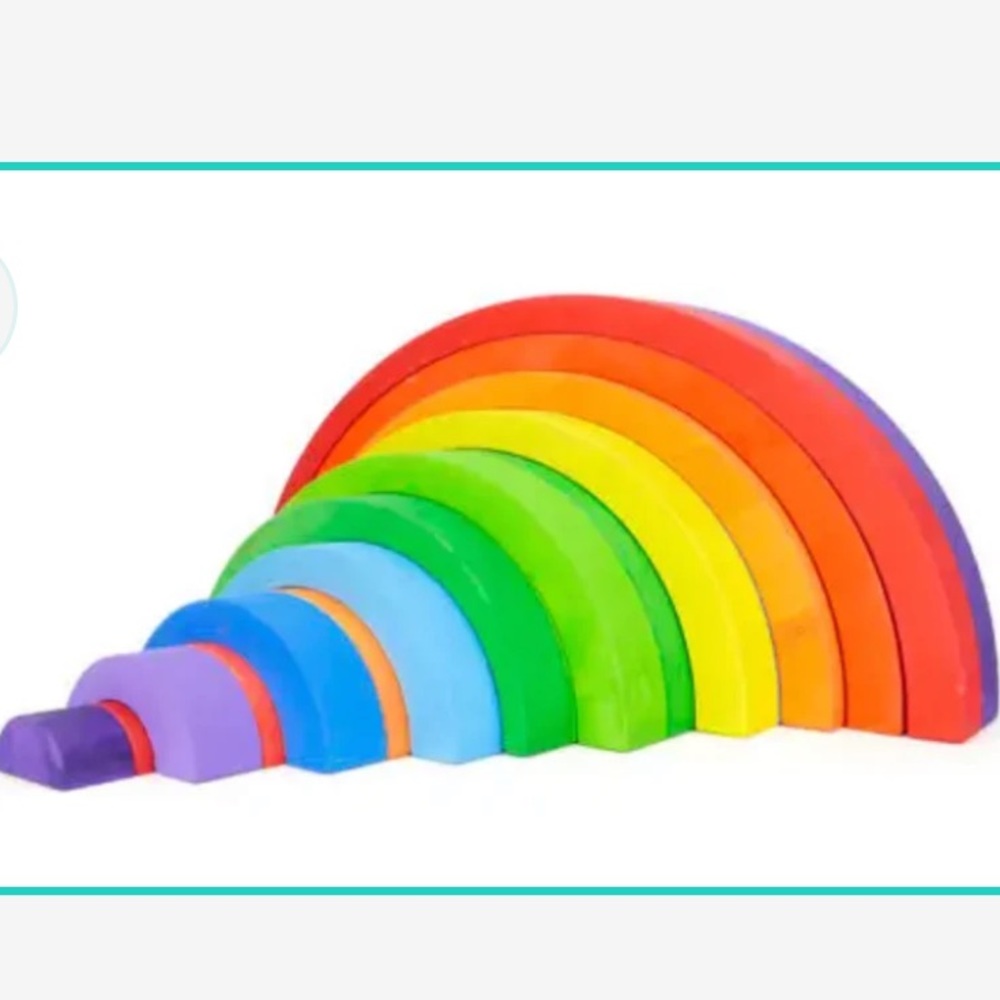 Bajo Montessori Waldorf wooden rainbow
